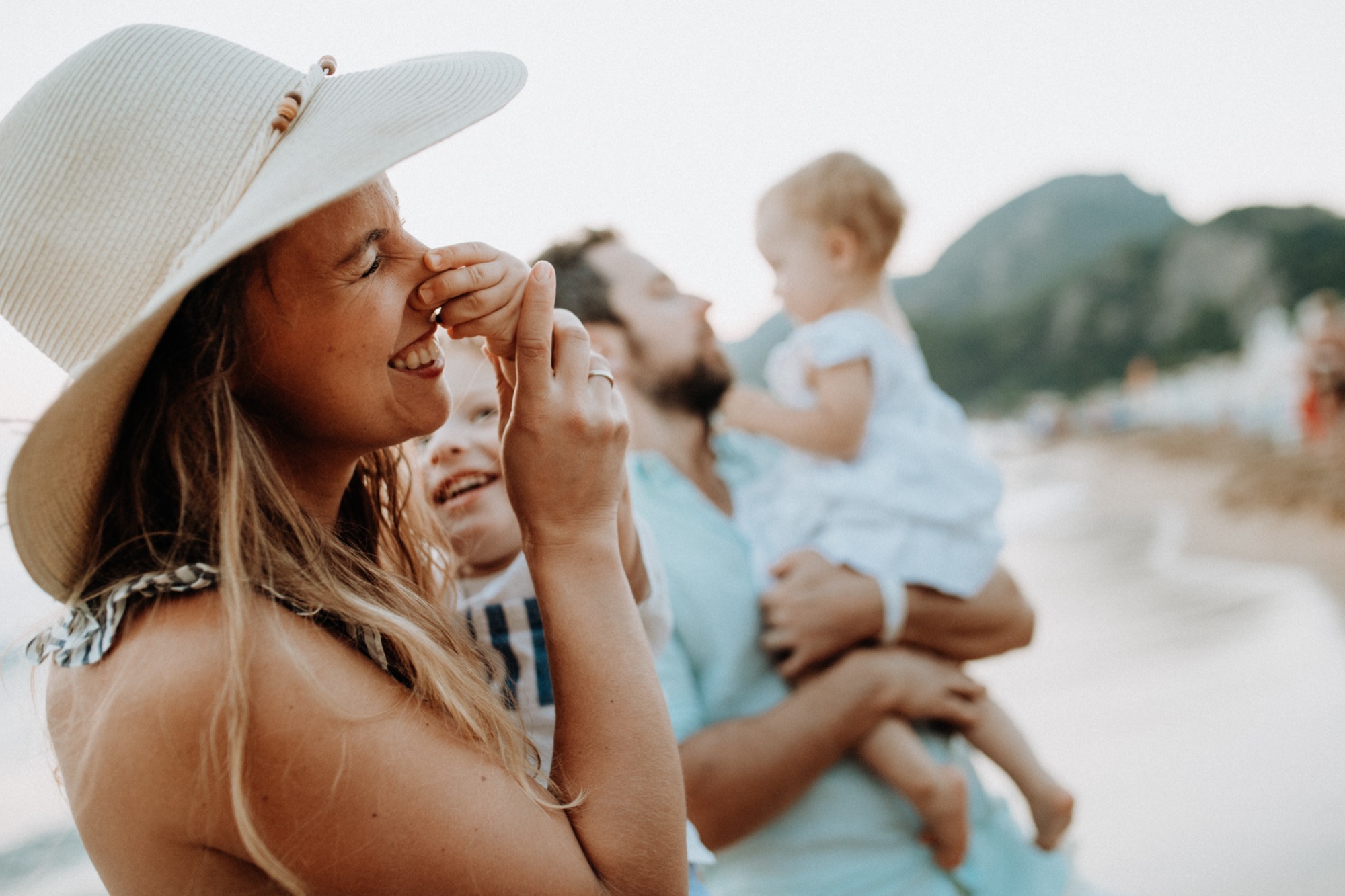 Family enjoying their holidays